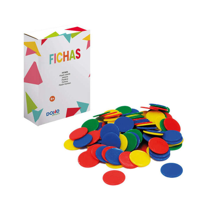 Dohe Fichas de Colores para Numeracion y Calculo - Recomendado para Primer y Segundo Ciclo de Primaria - Apoyo Fisico para Ente