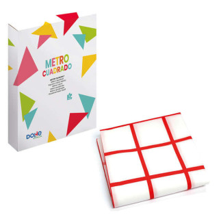Dohe Pañuelo de Tela Cuadrado - 1000x1000mm - Versatil y Facil de Plegar - Ideal para Enseñar Fracciones - Recomendado para T