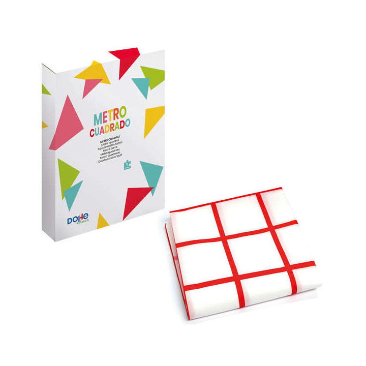 Dohe Pañuelo de Tela Cuadrado - 1000x1000mm - Versatil y Facil de Plegar - Ideal para Enseñar Fracciones - Recomendado para T