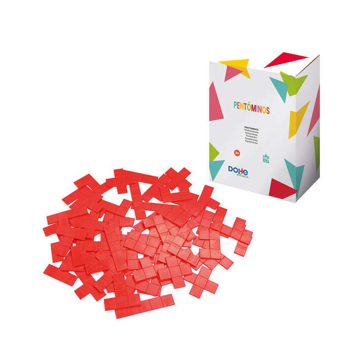 Dohe Coleccion de Pentominos - 12 Piezas - Ideal para Trabajar Formas y Orientacion Espacial - Recomendado para Primaria