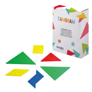 Dohe Tangram de Madera - 7 Piezas - Favorece la Imaginacion y Creatividad - Desarrollo del Sentido Espacial - Recomendado para