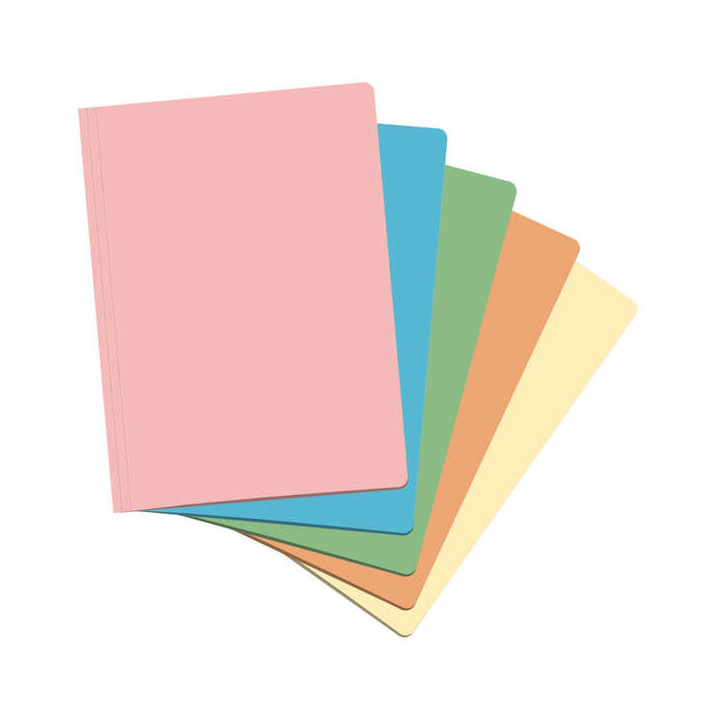 Dohe Pack de 50 Subcarpetas de Cartulina de 180gr A4 - Ranura para Fastener - Resistente y Duradera - Ideal para Organizar Docu