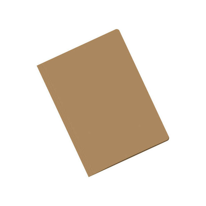 Dohe Pack de 50 Subcarpetas Cartulina de 170gr Folio - Con Ranura para Fastener - Resistente y Duradera - Color Marron - Con Ra
