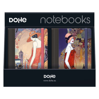Dohe Expositor de 12 Notebooks A5 12x17cm - Incluye 3x Caroline