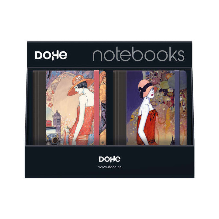 Dohe Expositor de 12 Notebooks A5 12x17cm - Incluye 3x Caroline