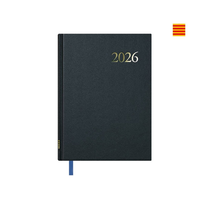 Dohe Segovia Agenda Anual Catalan - Semana Vista - Tamaño 14x20cm - Color Negro