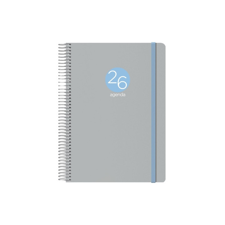 Dohe Menphis Agenda Anual - Dia Pagina - Cubierta de Plastico - Sabado y Domingo misma Pagina - Cierre con Goma Elastica - Tama