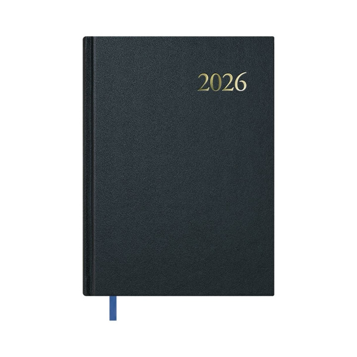 Dohe Segovia Agenda Anual - Dia Pagina - Sabado y Domingo misma Pagina - Tamaño 17x24cm - Color Negro