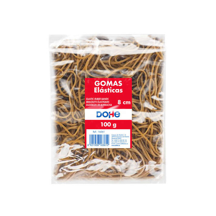 Dohe Gomas Elasticas - Longitud 8cm - Fabricadas en Latex de Gran Resistencia y Elasticidad