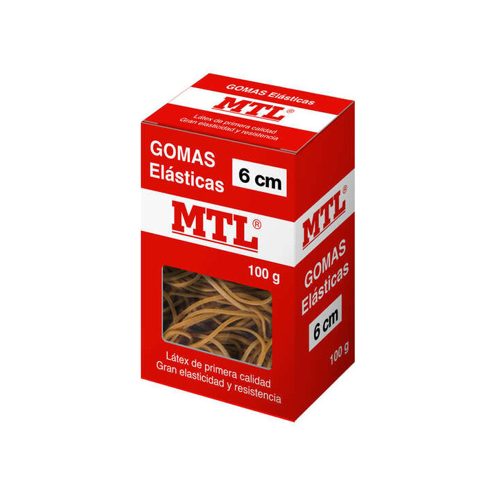 Dohe Goma de Borrar Resistente - 6cm de Longitud - Fabricada en Latex de Gran Elasticidad - Caja de 100gr