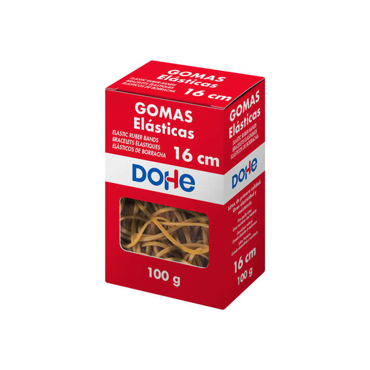 Dohe Goma de Borrar Resistente - Longitud 16mm - Fabricada en Latex de Gran Elasticidad - Caja de 100gr