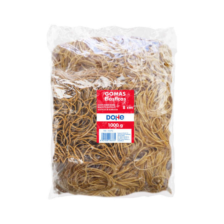 Dohe Gomas de Latex - Longitud 8cm - Gran Resistencia y Elasticidad - Bolsa de 1 Kg