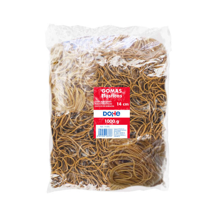 Dohe Gomas de Latex - Longitud 14cm - Gran Resistencia y Elasticidad - Bolsa de 1 Kg