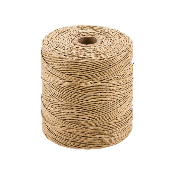 Dohe Bobina de Cuerda para Paqueteria - 300 Metros de Lino Natural - 4 Cabos y 400g - Especial Paqueteria