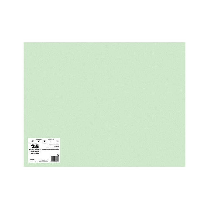 Dohe Cartulinas de Colores de 180 G/M2 - 50x65cm - PH Neutro - Libres de Cloro Elemental - Colorantes Biodegradables