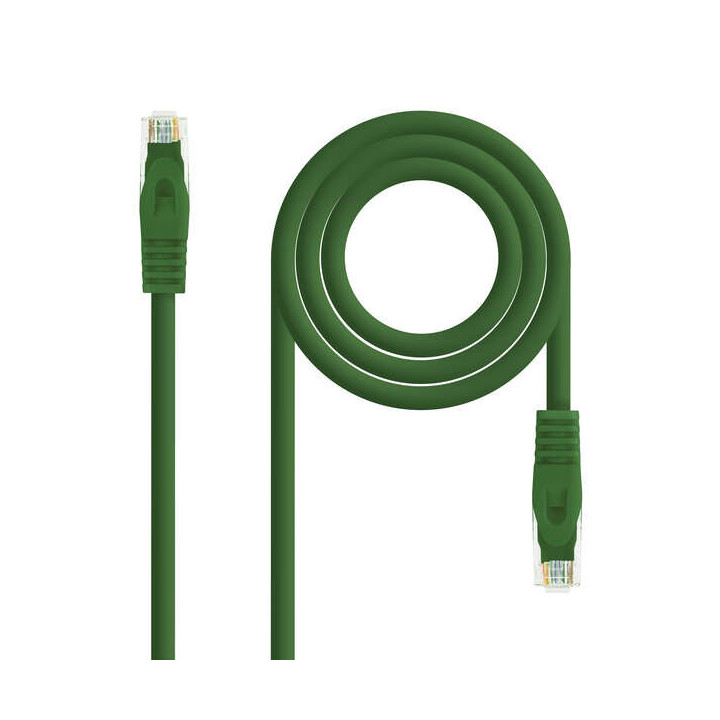 Nanocable Cable de Red Latiguillo RJ45 LSZH Cat.6a UTP AWG24 0.50m - Color Verde