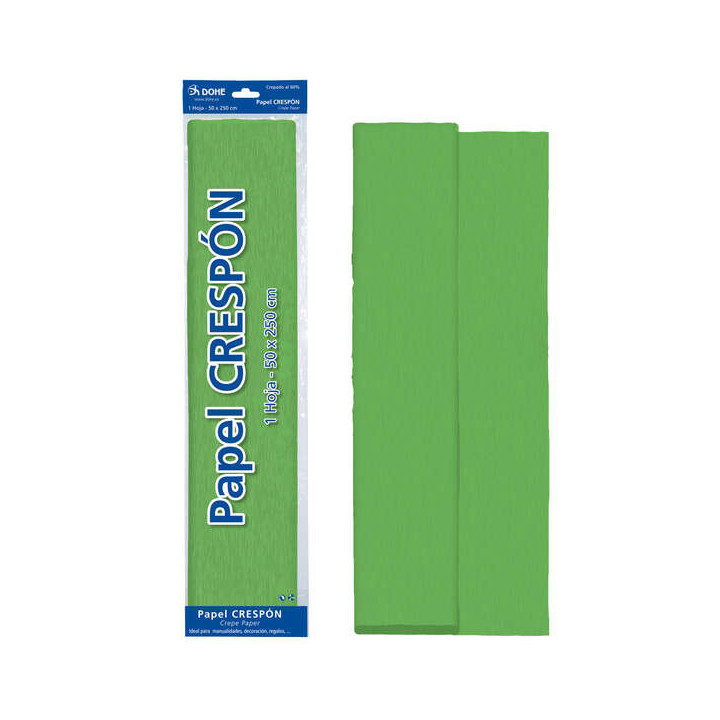 Dohe Papel Crespon de 30g - Crepado al 60 % - Ideal para Manualidades y Decoracion - Hoja de 50x250cm