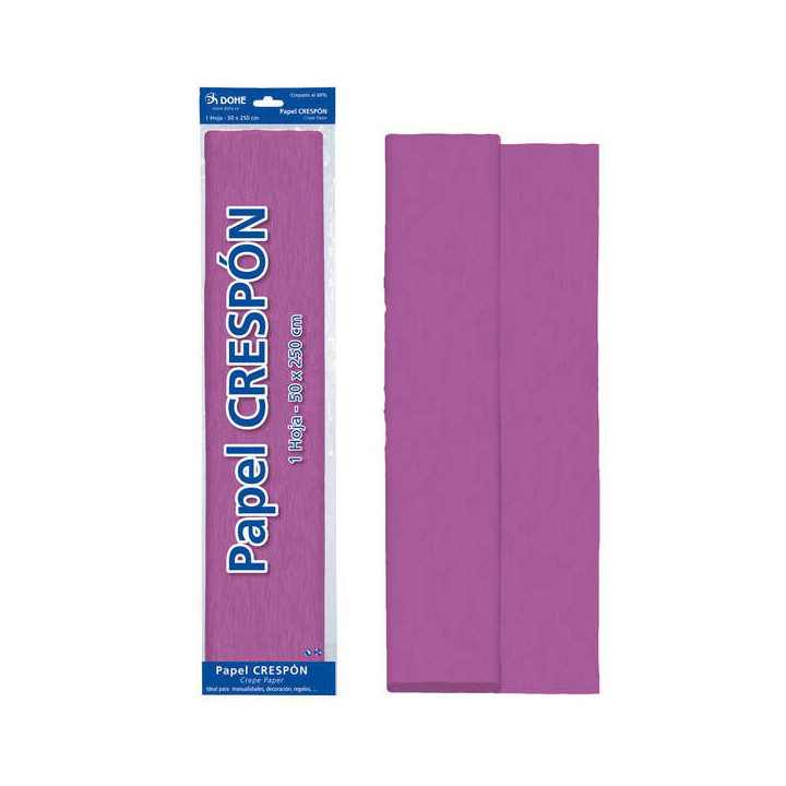 Dohe Papel Crespon de 30g - Crepado al 60 % - Ideal para Manualidades y Decoracion - Hoja de 50x250cm