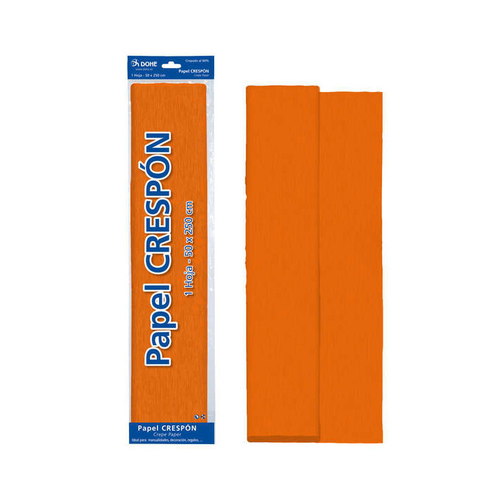 Dohe Papel Crespon de 30g - Crepado al 60 % - Ideal para Manualidades y Decoracion - Hoja de 50x250cm