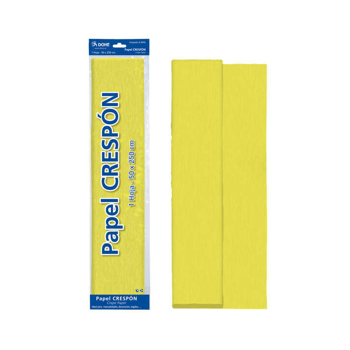 Dohe Papel Crespon de 30g - Crepado al 60 % - Ideal para Manualidades y Decoracion - Hoja de 50x250cm
