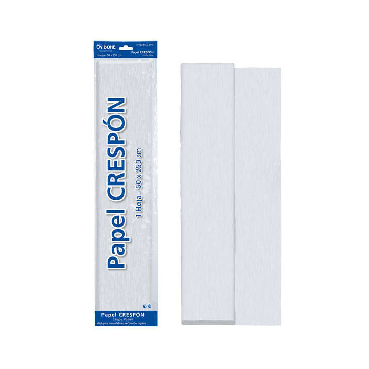 Dohe Papel Crespon de 30g - Crepado al 60 % - Ideal para Manualidades y Decoracion - Hoja de 50x250cm