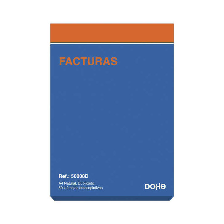 Dohe Talonario Facturas - 100 Hojas - Papel Autocopiativo - Tamaño A4