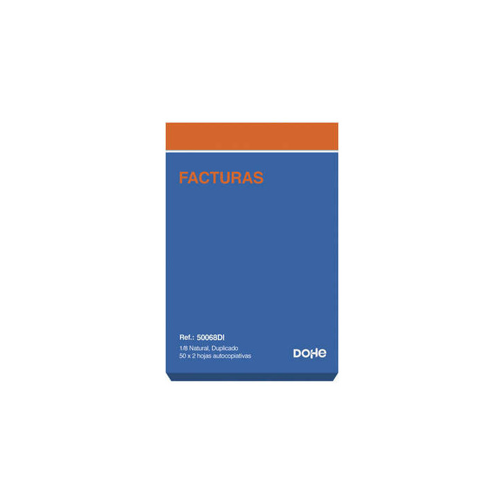 Dohe Talonarios Preimpresos a Dos Tintas en Papel Autocopiativo - 100 Hojas - Octavo Natural - Duplicado