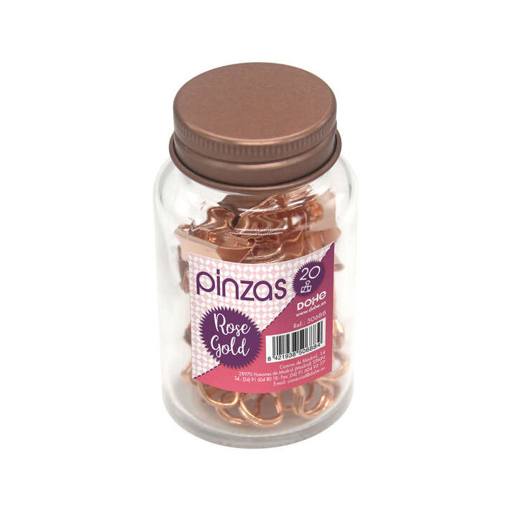 Dohe Pinzas Metalicas - 19mm - Resistente y Duradera - Ideal para Sujetar Documentos