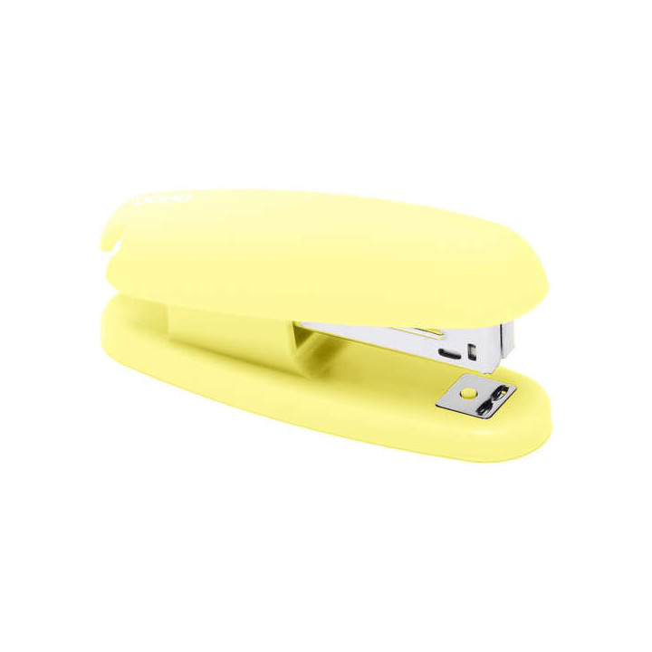 Dohe Grapadora de Sobremesa con Tacto Soft Touch - Grapa hasta 20 Hojas - Carga Superior - Color Amarillo