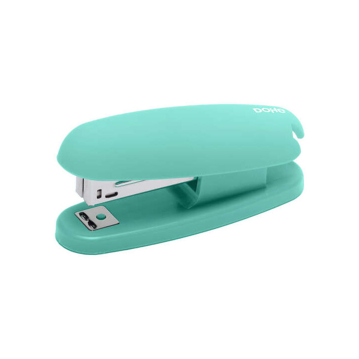 Dohe Grapadora de Sobremesa con Tacto Soft Touch - Grapa hasta 20 Hojas - Carga Superior - Color Verde