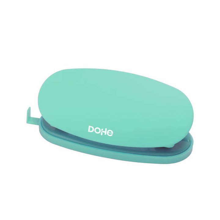 Dohe Soft Touch Taladro de Sobremesa - Taladra hasta 16 Hojas - Diseño Ergonomico - Color Verde Pastel