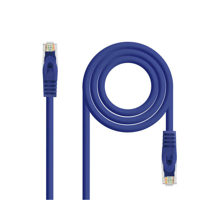 Nanocable Cable de Red Latiguillo RJ45 LSZH Cat.6a UTP AWG24 1m - Color Azul