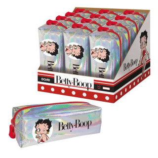 Dohe Expositor de 12 Portadodos Cuadrados Brillantes de Betty Boop - 200mm - Material Flexible y Resistente - Cierre con Cremal