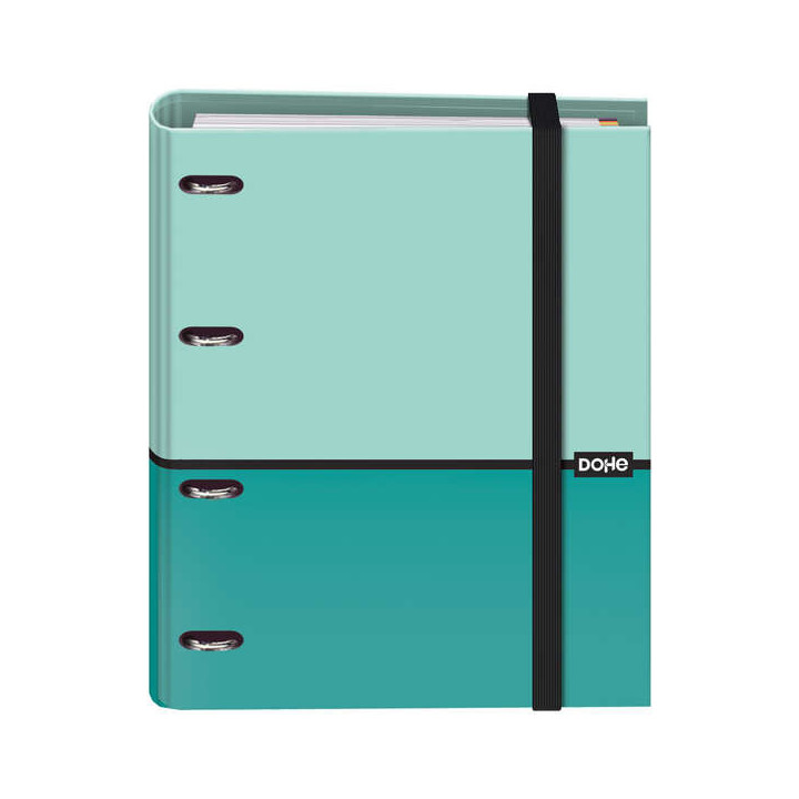 Dohe Cuaderno de Notas - 35mm - Carton Forrado con Papel Impreso a Todo Color y Plastificado Brillo - 4 Anillas Mixtas Niquelad