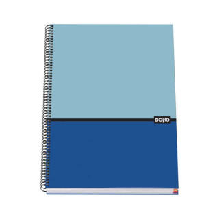 Dohe Cuaderno Espiral Tapa Dura A4 - 228x300mm - Cubierta Carton Forrado - Espiral Metalico Negro - 100 Hojas Offset 90g Microp