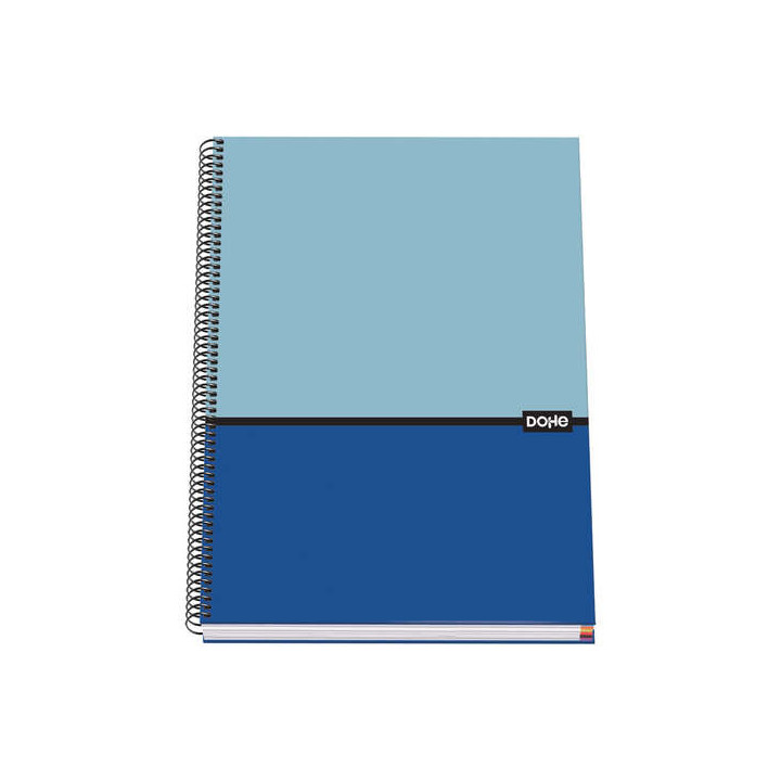 Dohe Cuaderno Espiral Tapa Dura A4 - 228x300mm - Cubierta Carton Forrado - Espiral Metalico Negro - 100 Hojas Offset 90g Microp