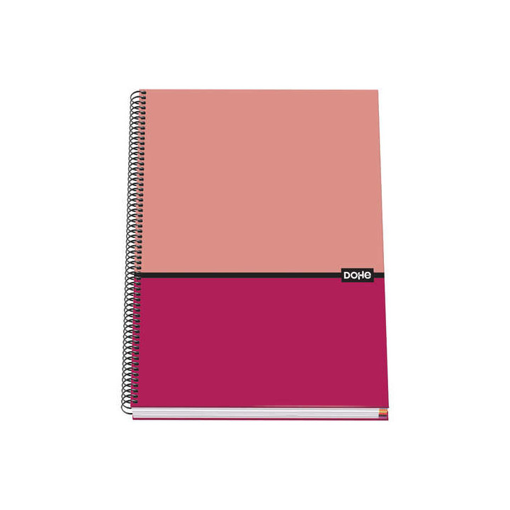 Dohe Cuaderno Espiral Tapa Dura A4 - 228x300mm - Cubierta Carton Forrado - Interior 100 Hojas Offset 90g - Cuadricula 5mm