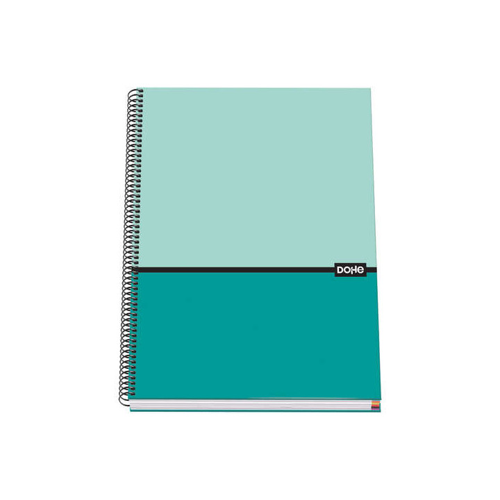 Dohe Cuaderno en Espiral de Tapa Dura A4 - 228x300mm - Cubierta en Carton Forrado con Papel Impreso a Todo Color y Plastificado