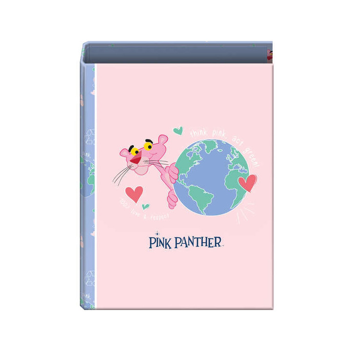 Dohe Carpeta de Carton Forrado - Tamaño Folio 264x340x60mm - Guardas Impresas - Mecanismo de 4 Anillas Mixtas Niqueladas