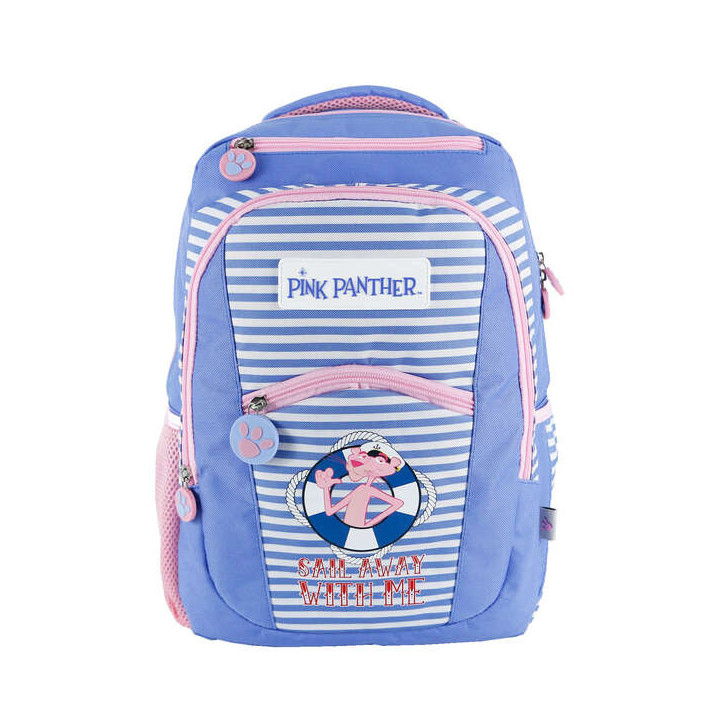 Dohe Mochila Grande Pink Panther - Fabricada en Poliester - Compartimento Acolchado para Portatil - Bolsillos Frontales y Later