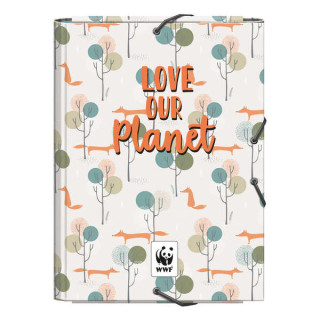 Dohe Carpeta de Carton Forrado con Papel Impreso a Todo Color - con 3 Solapas y Guardas Impresas - Cierre de Goma Elastica Redo