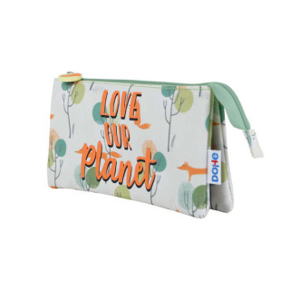 Dohe Portatodo Triple Compartimento - Fabricado en Poliester Flexible y Resistente - Cierre Doble de Cremalleras - Ideal para G