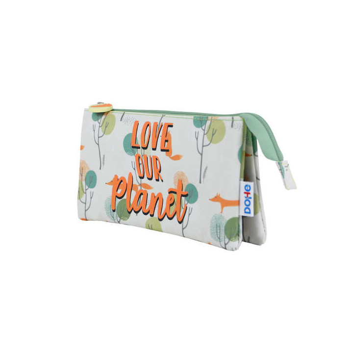 Dohe Portatodo Triple Compartimento - Fabricado en Poliester Flexible y Resistente - Cierre Doble de Cremalleras - Ideal para G