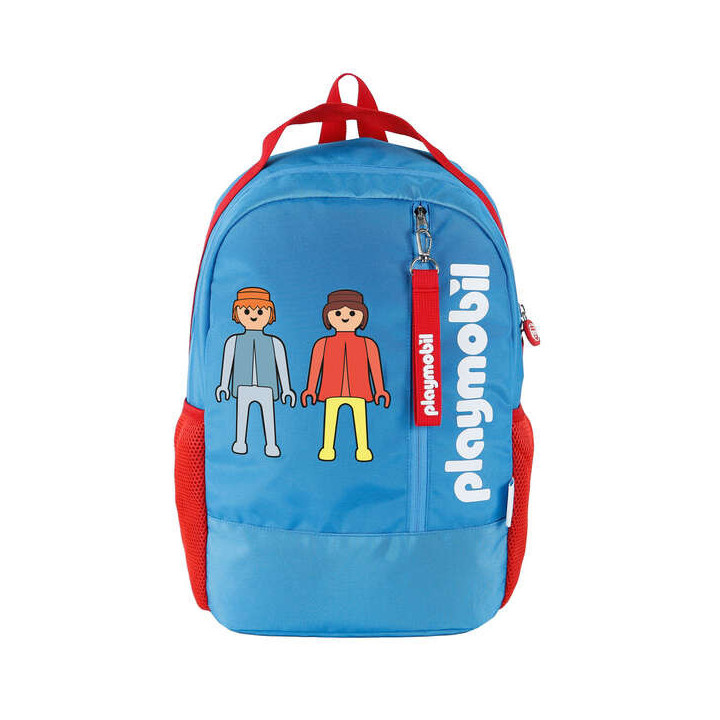 Dohe Mochila Grande Playmobil - Fabricada en Poliester - Compartimento Principal con Bolsillo Acolchado - Bolsillos Laterales p