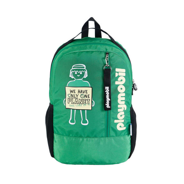 Dohe Mochila Grande Playmobil - Fabricada en Poliester - Compartimento Principal con Bolsillo Acolchado - Bolsillos Laterales p