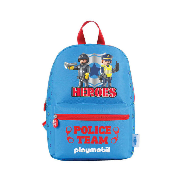 Dohe Playmobil Heroes Mochila Infantil - Tirantes Anchos Reforzados - Amplio Compartimento Principal con Cremallera - Bolsillo