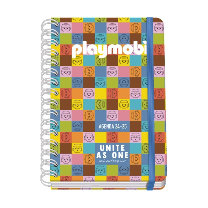 Dohe Playmobil Unite As One Agenda Escolar 25/26 Espiral Wire’o A5 - Semana Vista - Papel 80g/m2 - 4 Hojas de Pegatinas - Cub