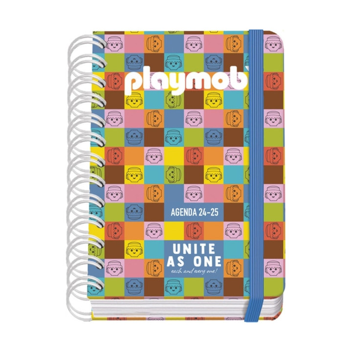 Dohe Playmobil Unite As One Agenda Escolar 25/26 Espiral Wire’o A6 - Dia Pagina - Papel 80g/m2 - 4 Hojas de Pegatinas - Cubie