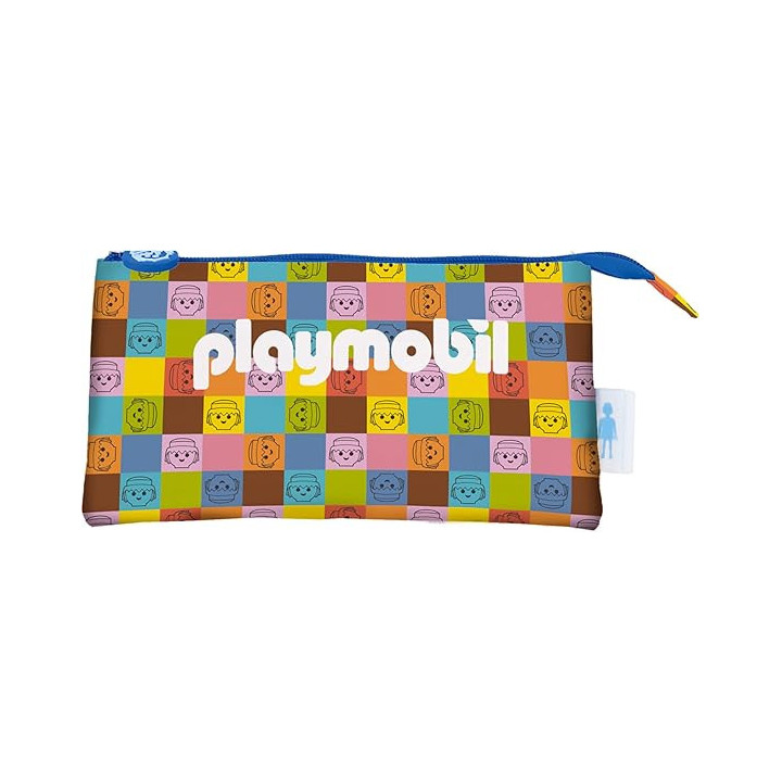 Dohe Playmobil Unite As One Portatodo Triple - Cierre Doble con Cremallera y Tirador de Goma