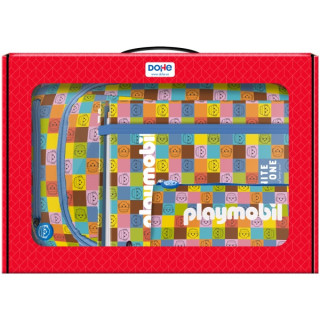 Dohe Playmobil Unite As One Pack de Mochila + Carpeta A4 Recambio + Portatodo Triple - Todo en un Maletin Perfecto para Regalo